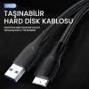50 cm USB 3.0 Micro-B Hdd Şarj ve Veri Kablosu