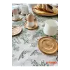 6 Adet Yuvarlak Bambu Çay Tabağı, Bardak Altlığı, Fincan Tabağı BAMBU