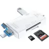 6 in 1 Kart Okuyucu Adaptör Usb-Otg Hub Type-C