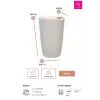 6 L Banyo Mutfak Tezgah Üstü Çöp Kovası, Bej