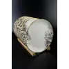 6 lı Seramik Pasta Tabak 19 cm Yaldızlı Çınar Ağacı