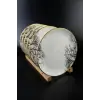 6 lı Seramik Pasta Tabak 19 cm Yaldızlı Çınar Ağacı