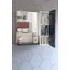 60 Cm Antrasit Mdf Üst Modül, Aynalı Banyo Dolabı