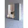60 Cm Antrasit Mdf Üst Modül, Aynalı Banyo Dolabı