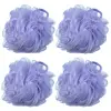 60 g/adet File Banyo Puf Duş Lifi Duş Kabarığı 4lü Paket (Mor)