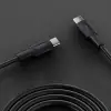 60W USB Type-C to Type-C Silikon Hızlı Şarj ve Data Kablosu Siyah 2 Metre
