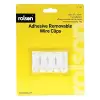 61345 4Pc Removable Adhesive Wire Clip, Black, 27x16mm