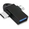 6549 Micro USB Type-C 3 In 1 OTG Dönüştürücü, USB 3.0 Girişli Type-C - Micro USB Adaptör
