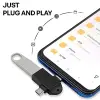 6549 Micro USB Type-C 3 In 1 OTG Dönüştürücü, USB 3.0 Girişli Type-C - Micro USB Adaptör