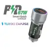 67W Turbo Araç Şarj Başlığı – USB + PD Girişli