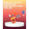Çinko Alaşımlı Uçlu 120 W Şarj Kablosu – Dolaşmaya Dayanıklı 1,2 m USB Kablo