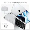 MacBook Air【M5/M4/M3/M2】13.6 inç | ile Uyumlu Crystal Ultra Şeffaf Sert Kılıf | 2026/2025/2024/2023/2022 | A3449 - A3240 - A3113 - A2681 | Yılları ve Model Numaraları (Şeffaf, 13.6 inç)