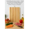 Bambu Kesme Tahtası – 26x36 cm Metal Kulp­lu Doğal Ahşap Kesim Panosu, Sebze ve Et Kesme Tahtası, Çizilmez, Hijyenik ve Dayanıklı