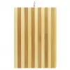 Bambu Kesme Tahtası – 26x36 cm Metal Kulp­lu Doğal Ahşap Kesim Panosu, Sebze ve Et Kesme Tahtası, Çizilmez, Hijyenik ve Dayanıklı
