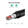 Mfi Lisanslı USB-A & Lightning Örgülü Data ve Şarj Kablosu, 2 Metre, Siyah, ‎60158