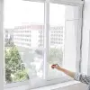 Pencere Sinekliği 130x150 cm ±5 cm | Çift Kanatlı Tül Sineklik | Kendinden Yapışkanlı Bantlı | Sinek, Sivrisinek ve Böceklere Karşı Koruma | Kolay Montaj