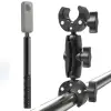 Çift Başlı Superclamp Gidon Montaj & 200 cm Görünmez Selfie Çubuğu; Insta360 X3, X2, X4, X5, One RS, GO 3, One X, Evo ile Uyumlu, Alüminyum Çubuk, 1/4,360­° Ayarlanabilir