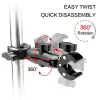 Çift Başlı Superclamp Gidon Montaj & 200 cm Görünmez Selfie Çubuğu; Insta360 X3, X2, X4, X5, One RS, GO 3, One X, Evo ile Uyumlu, Alüminyum Çubuk, 1/4,360­° Ayarlanabilir