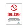 Sigara İçلmez Uyarı İkaz Levhası, Folyo Baskı, 50x70 cm