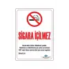 Sigara İçلmez Uyarı İkaz Levhası, Folyo Baskı, 50x70 cm