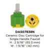 DA507838N Tek Kolu Musluk için Seramik Disk Kartuș, 40 mm