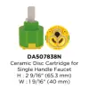 DA507838N Tek Kolu Musluk için Seramik Disk Kartuș, 40 mm