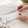 Perde Düğmesi, 20 Adet ±2, Elle Dikmeli Beyaz Perde Ruleti, Plastik Korniş Askı Aparatı