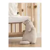 60 cm açık bej baskılı peluş dolgulu kedi bebek kır­lenti