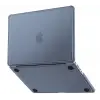MacBook Air【M5/M4/M3/M2】13.6 inç, ile Uyumlu Mat Kılıf Köşe Korumalı ve Şeffaf Çizgi Detaylı Tasarım, 2026/2025/2024/2023/2022, A3449 - A3240 - A3113 - A2681, (Mavi Şeffaf)