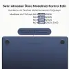 MacBook Air【M5/M4/M3/M2】13.6 inç, ile Uyumlu Mat Kılıf Köşe Korumalı ve Şeffaf Çizgi Detaylı Tasarım, 2026/2025/2024/2023/2022, A3449 - A3240 - A3113 - A2681, (Mavi Şeffaf)