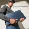 MacBook Air【M5/M4/M3/M2】13.6 inç, ile Uyumlu Mat Kılıf Köşe Korumalı ve Şeffaf Çizgi Detaylı Tasarım, 2026/2025/2024/2023/2022, A3449 - A3240 - A3113 - A2681, (Mavi Şeffaf)