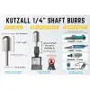 Aşırı Top Burun Döner Çapak 1⁄4 Şaft; Çok Kaba, Bosch, DeWalt, Milwaukee, Makita için Ağaç İşleme Eklentisi. Aşındırıcı Tungsten Karbür 3⁄4(19 mm) Dia. X 1-1⁄8(28.5 mm) Uzunluk, Bnx-34C