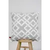 Mila gri 43x43 cm jakarlı kır­lent