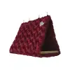 Akat Cosy Fluffy Büyük Boy Bordo Papağan - Kemirgen Hamağı (büyük boyutlu papağanlar.) (Büyük boy:23x 20 x 30 cmdir. (± 1 cm))