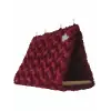 Akat Cosy Fluffy Büyük Boy Bordo Papağan - Kemirgen Hamağı (büyük boyutlu papağanlar.) (Büyük boy:23x 20 x 30 cmdir. (± 1 cm))