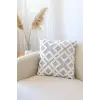 Mila gri 43x43 cm jakarlı kır­lent