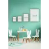 7 Parça Çerçeve Görünümlü Mdf Tablo Seti