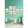 7 Parça Çerçeve Görünümlü Mdf Tablo Seti
