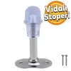 8 cm Metal Feyzayapı Kapı Stoperi Tamponu Krom Kapı Durdurucu Tutucu Kapı Stopu Silikonlu