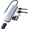 8040 Type C 3.1 Hub HDMI 4K USB2.0 2xUSB3.0 SD TF PD 60W 6sı 1 Arada USB Hub