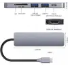 8040 Type C 3.1 Hub HDMI 4K USB2.0 2xUSB3.0 SD TF PD 60W 6sı 1 Arada USB Hub