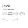 8900 Entegre Kulp, 160 Mm, Krom Renk