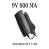 9V 600mA modem, access point ve router adaptörü, siyah