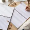 A4 Spiralli Karton Kapak 2’li Set Kareli Okul Defteri 80 yaprak, Ders Programlı Retro Disko