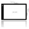 A4 Ultra-thin Portable LED Light Box Tracer USB Power Cable Dimmable Brightness LED Artcraft Tracing