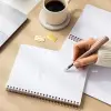 A5 Spiralli Karton Kapak 2’li Set Çizgili Okul Defteri 80 yaprak, Ders Programlı Çilek