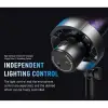 A9 USB RGB LED Işıklı Masaüstü Mikrofon, Siyah
