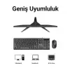 AC101 Kablolu Türkçe Q Klavye ve 1200 Dpı Optik Mouse Seti