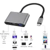Adaptör, Type-c 3in1 Hdmi 4K Usb 3.0 Görüntü Veri Aktarımı Sağlar Usb Notebook ve Macbook ile Uyumlu TC-23