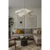 Afralyahome Tekli Sarkıt İskandinav Style Bohem Avize (Ekru)
